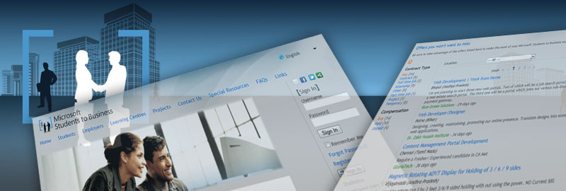 Student to Business Web Portal Solution ScreenShot