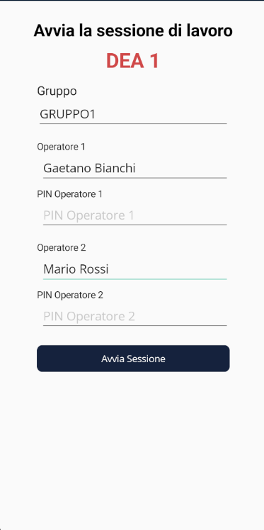 Avvio della sessione di lavoro della squadra